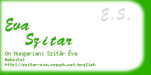 eva szitar business card